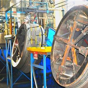 Vertical mill roll surfacing center